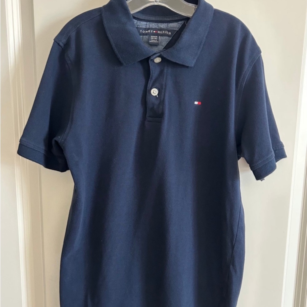 Tommy Hilfiger Boys Navy Blue Polo Short Sleeve Shirt Size‎ M 12-14 - Picture 2 of 8